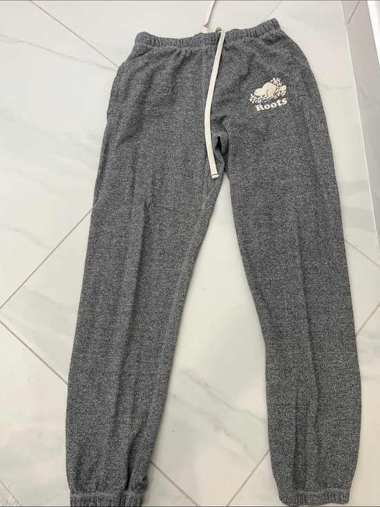 Roots Pants - Roots Kids Grey Heather Joggers with Logo